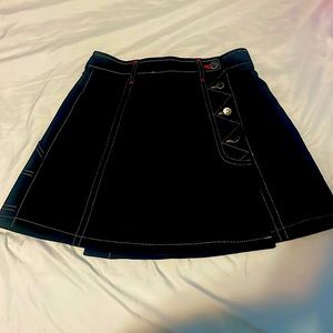 VINTIGE BLACK SUADE SIXTY SKIRT